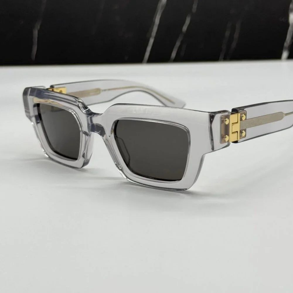 NEW BOTTEGA VENETA BV1230S 001 SUNGLASSES UNISEX CRYSTALSQUARE EYEWEAR